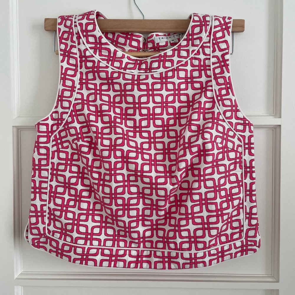 Trina Turk Fun Printed Top Azalea - Size 8 - NWOT